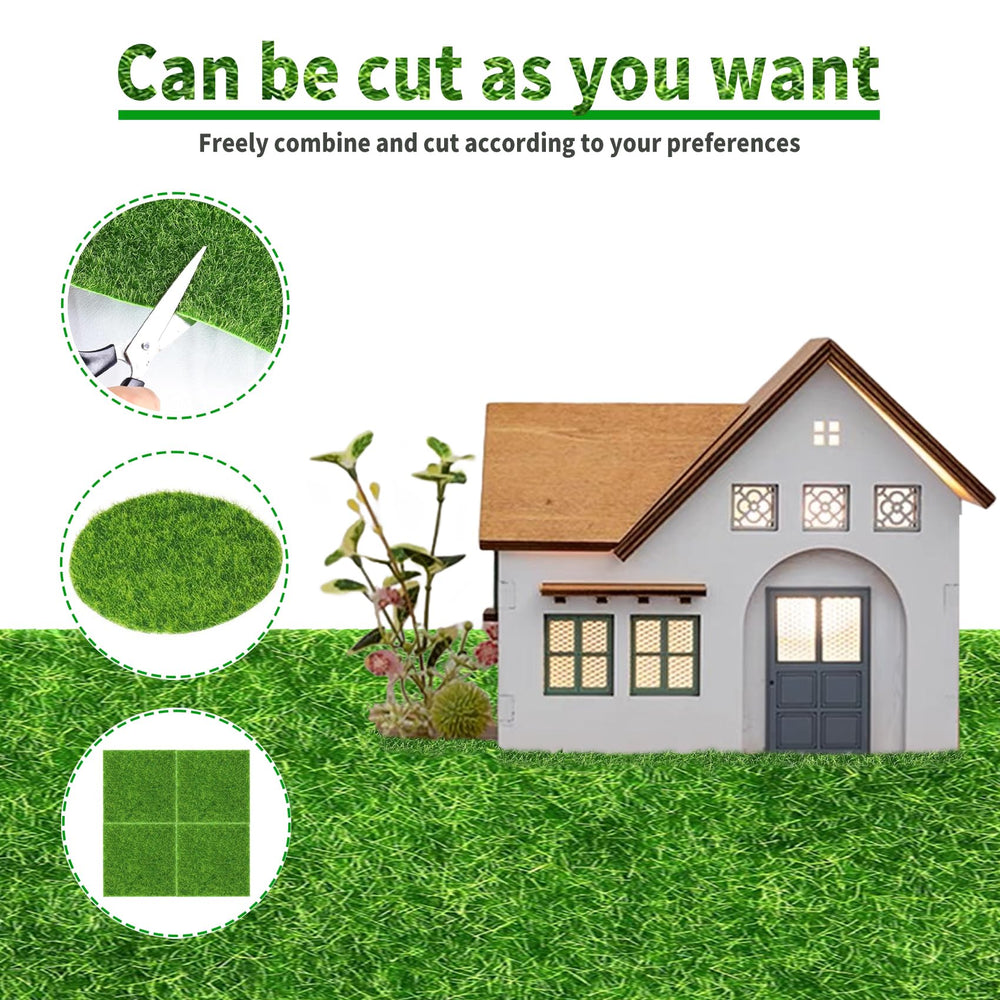 KAEZDD artificial grass tiles on a patio