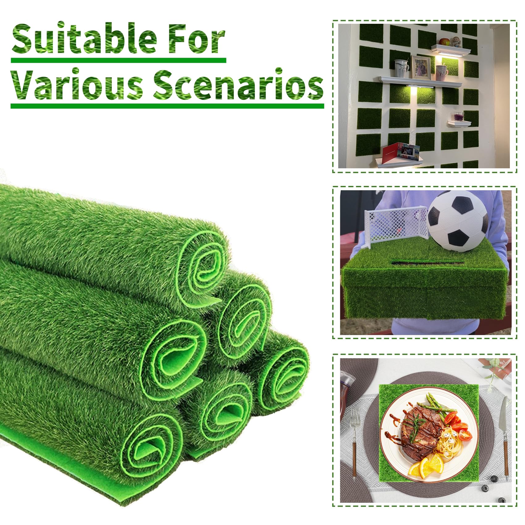 KAEZDD grass tiles with various DIY project examples