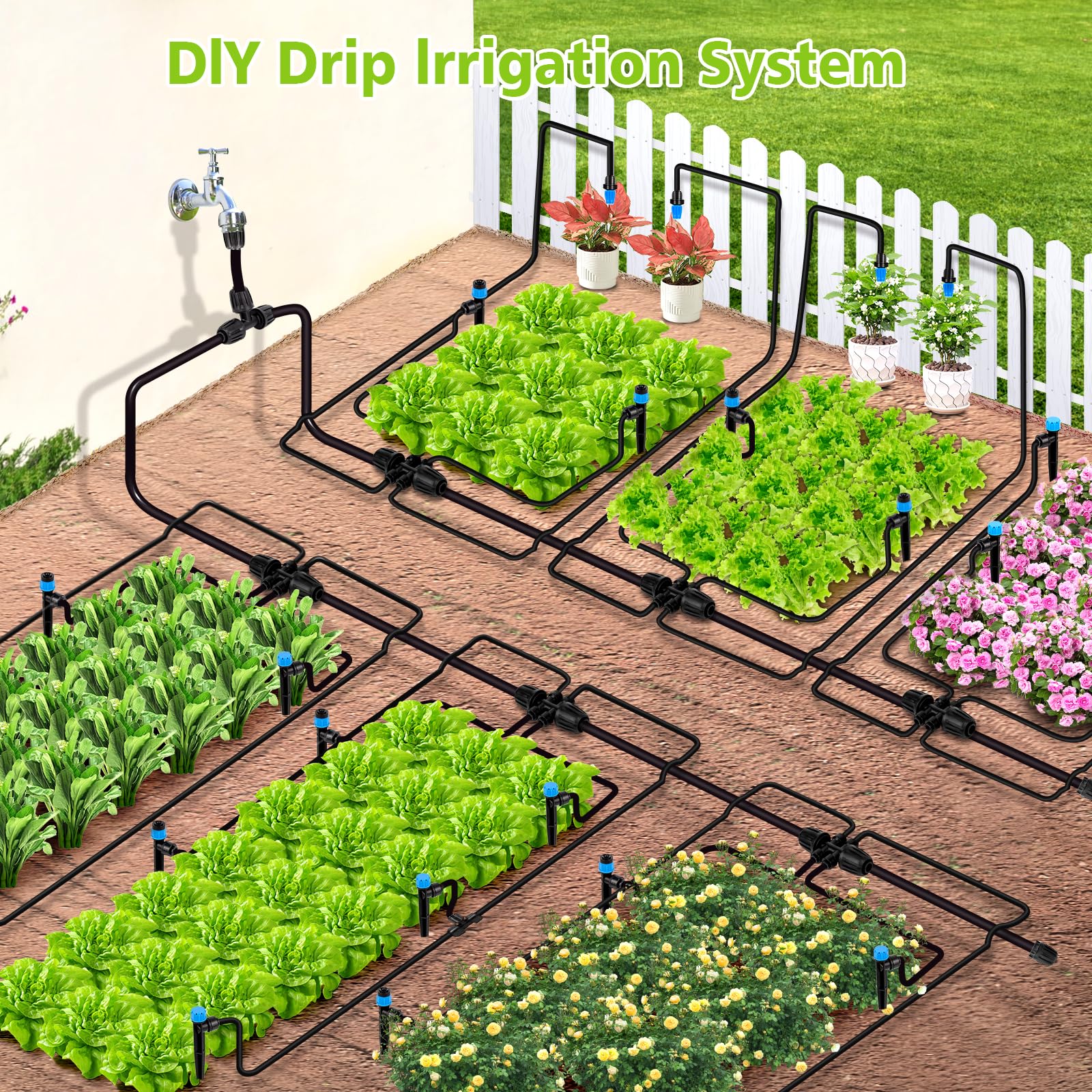 Kafuzi drip irrigation kit packaging and contents