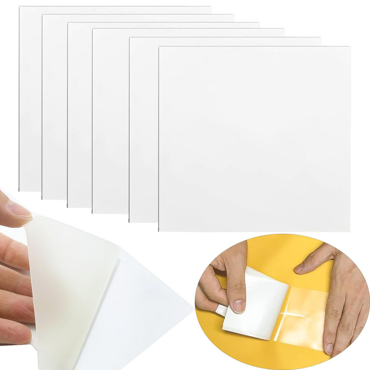 KAIHENG Inflatable Pool Patch Repair Kit, 6 clear patches front view