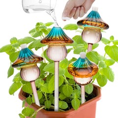 Kaimfdg Self Watering Globe front view with decorative design