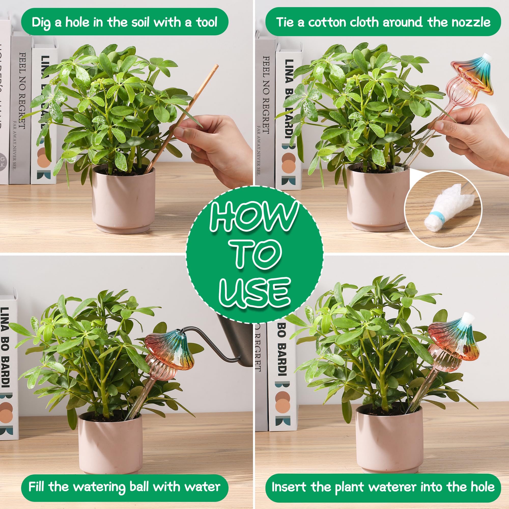 Kaimfdg Self Watering Globe showing top design for easy filling