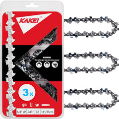 KAKEI 14 Inch Pole Saw Chain 1/4" Pitch front view