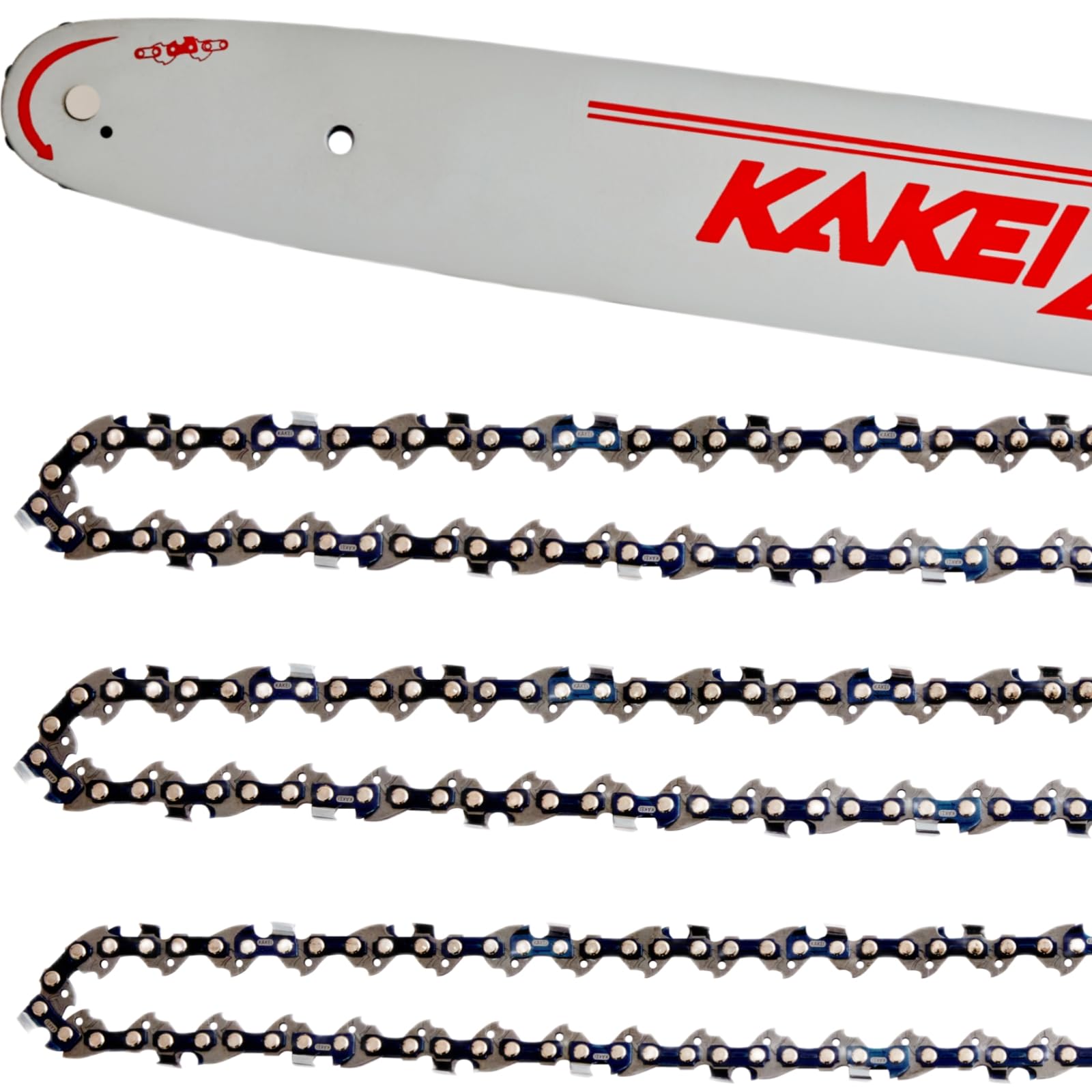 KAKEI 18 inch chainsaw bar and chain combo front view