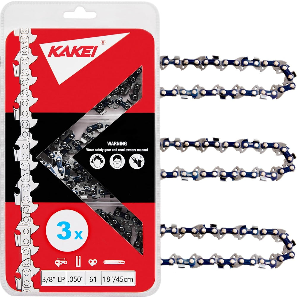 KAKEI 18 Inch Chainsaw Chain pack with three chains