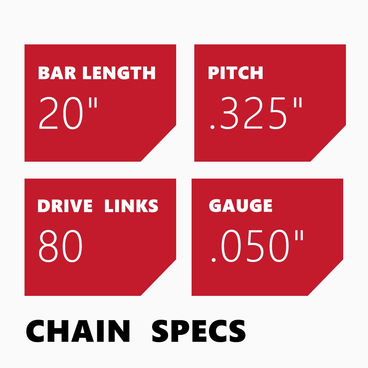 KAKEI Chainsaw Chain 20 Inch detail of drive links