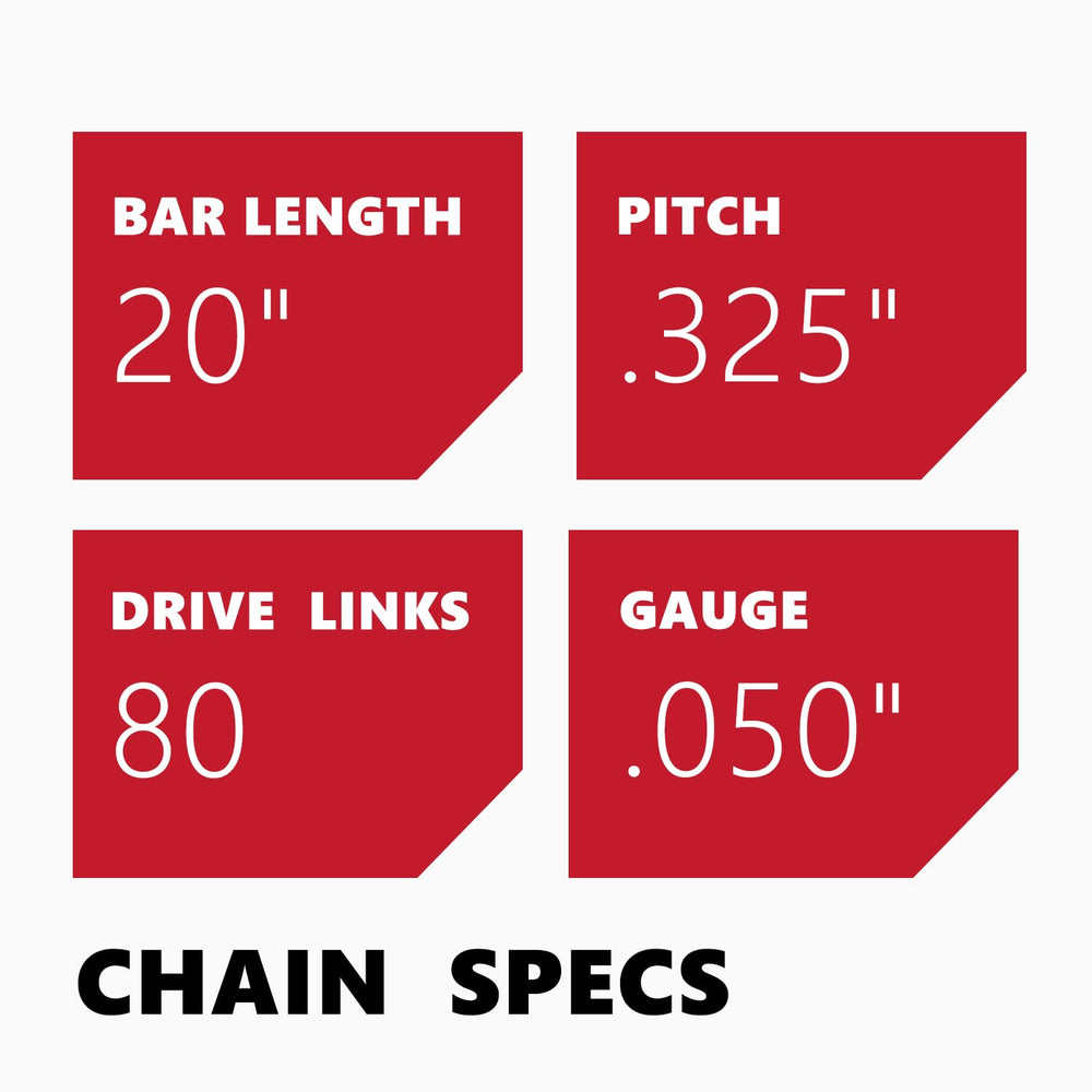 KAKEI Chainsaw Chain 20 Inch detail of drive links
