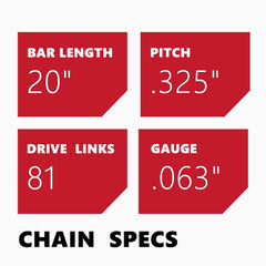 KAKEI Chainsaw Chain showing drive links