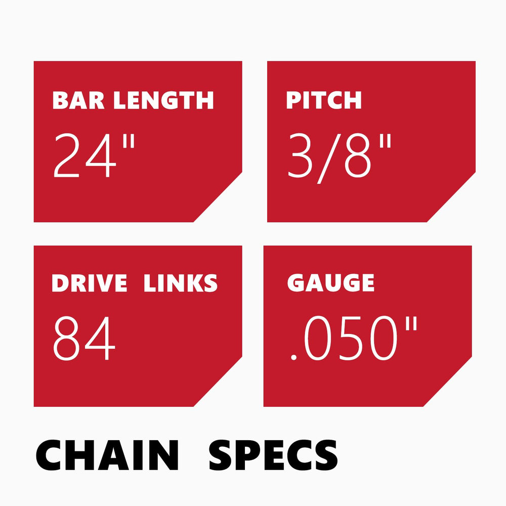 KAKEI chainsaw chain specifications including pitch and gauge