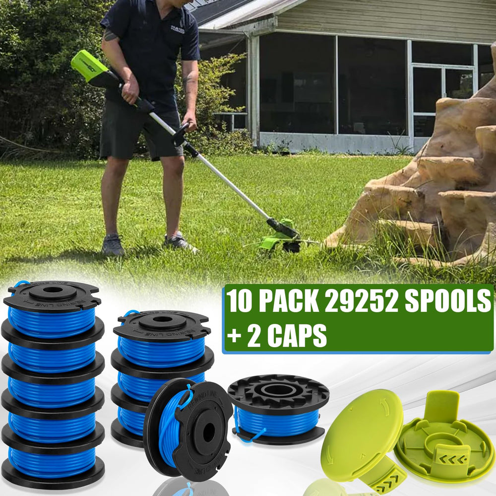 KAKO Replacement Spool displayed on a garden tool bench