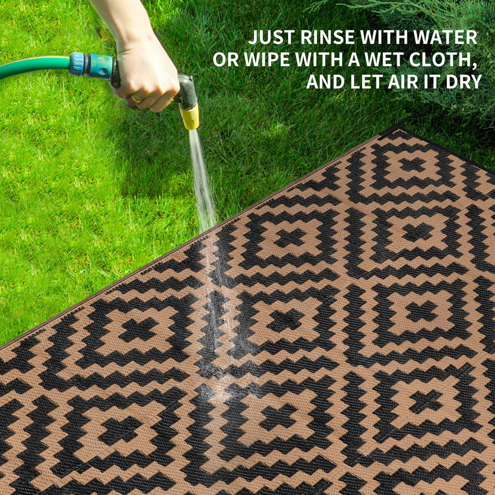 Kalafun Outdoor Patio Rug 5x8 ft close-up of texture