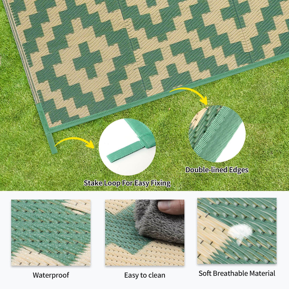 Kalafun Outdoor Patio Rug beside a swimming pool
