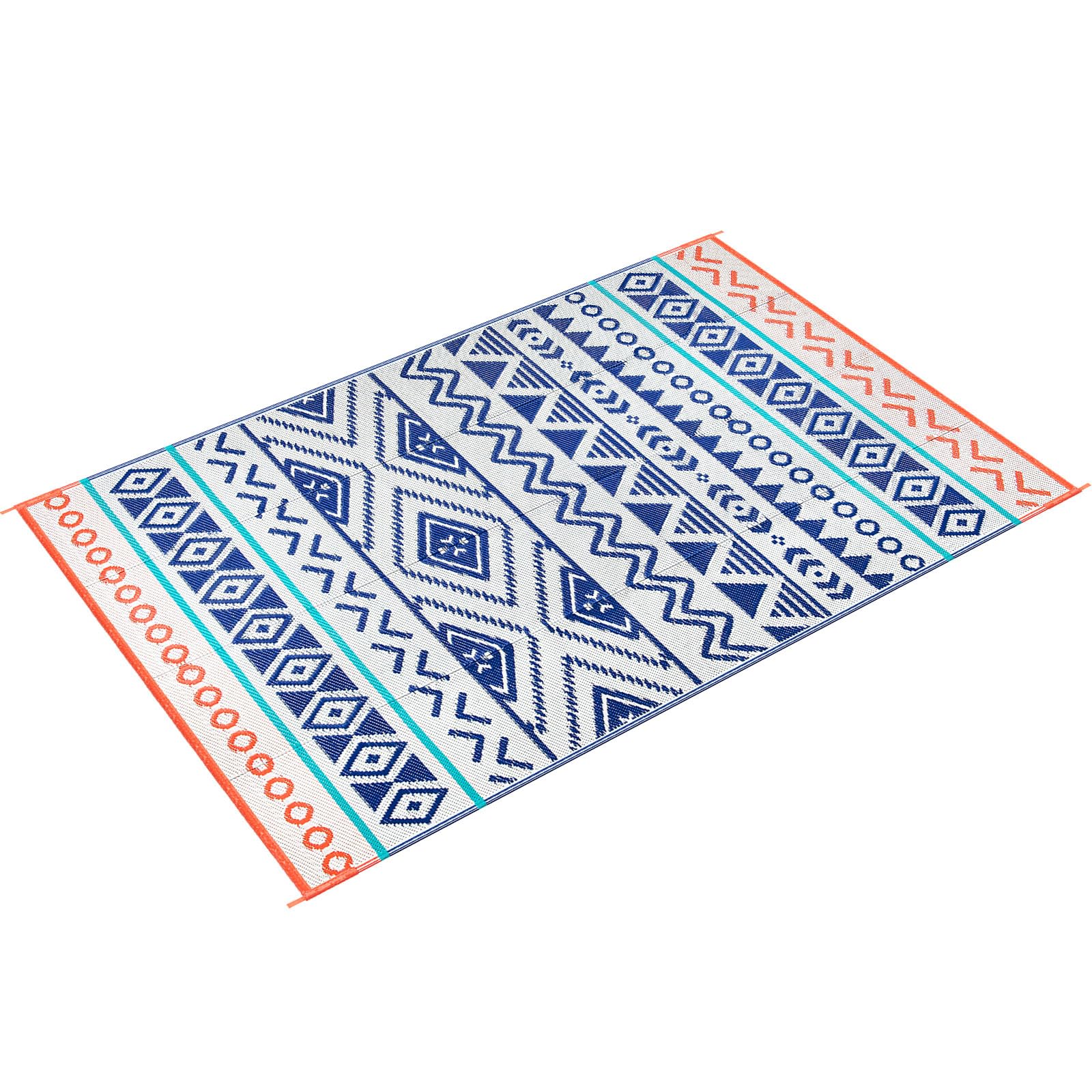 Kalafun patio rug being cleaned with a hose