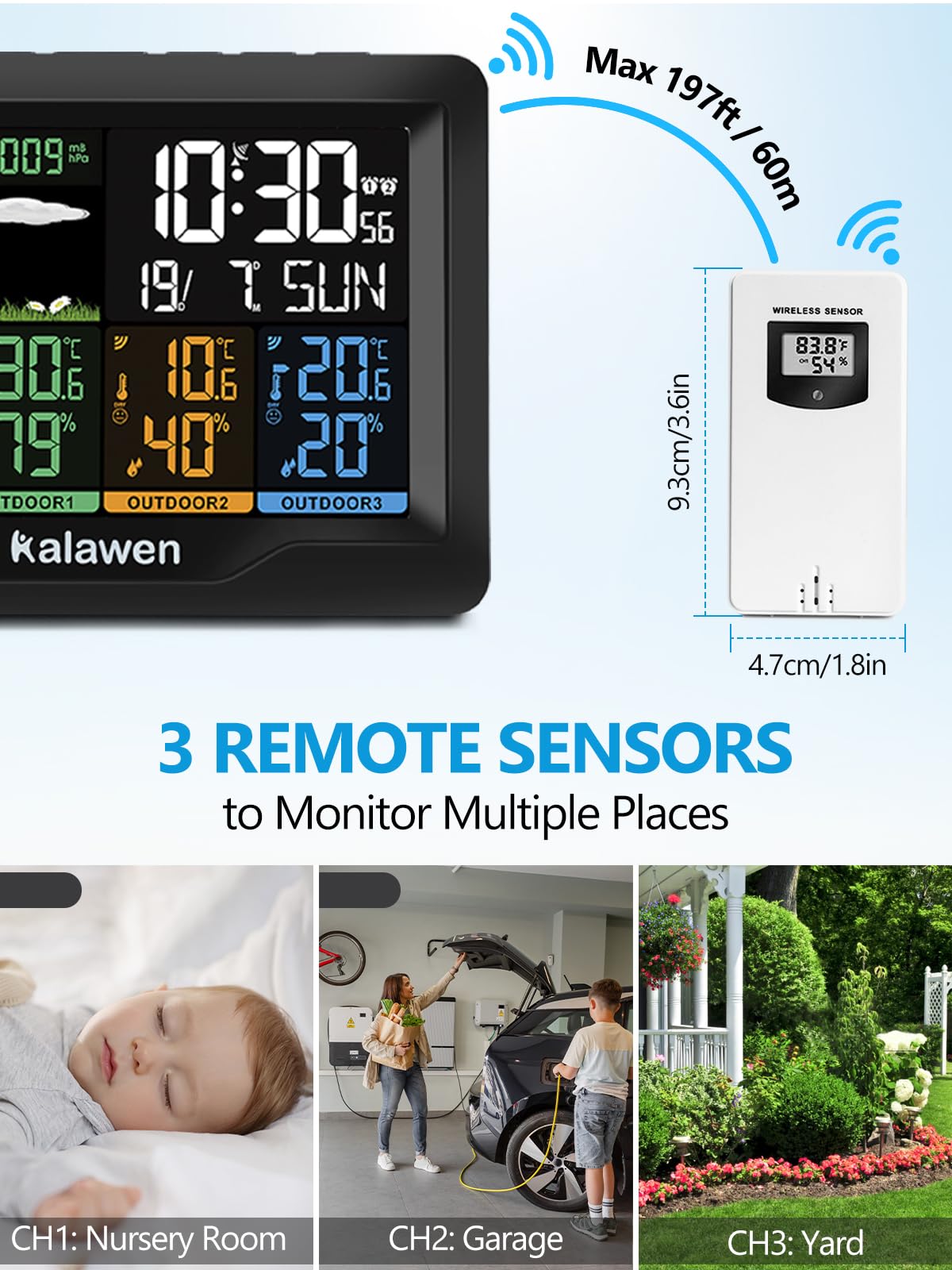 Kalawen Weather Station sensors for outdoor use