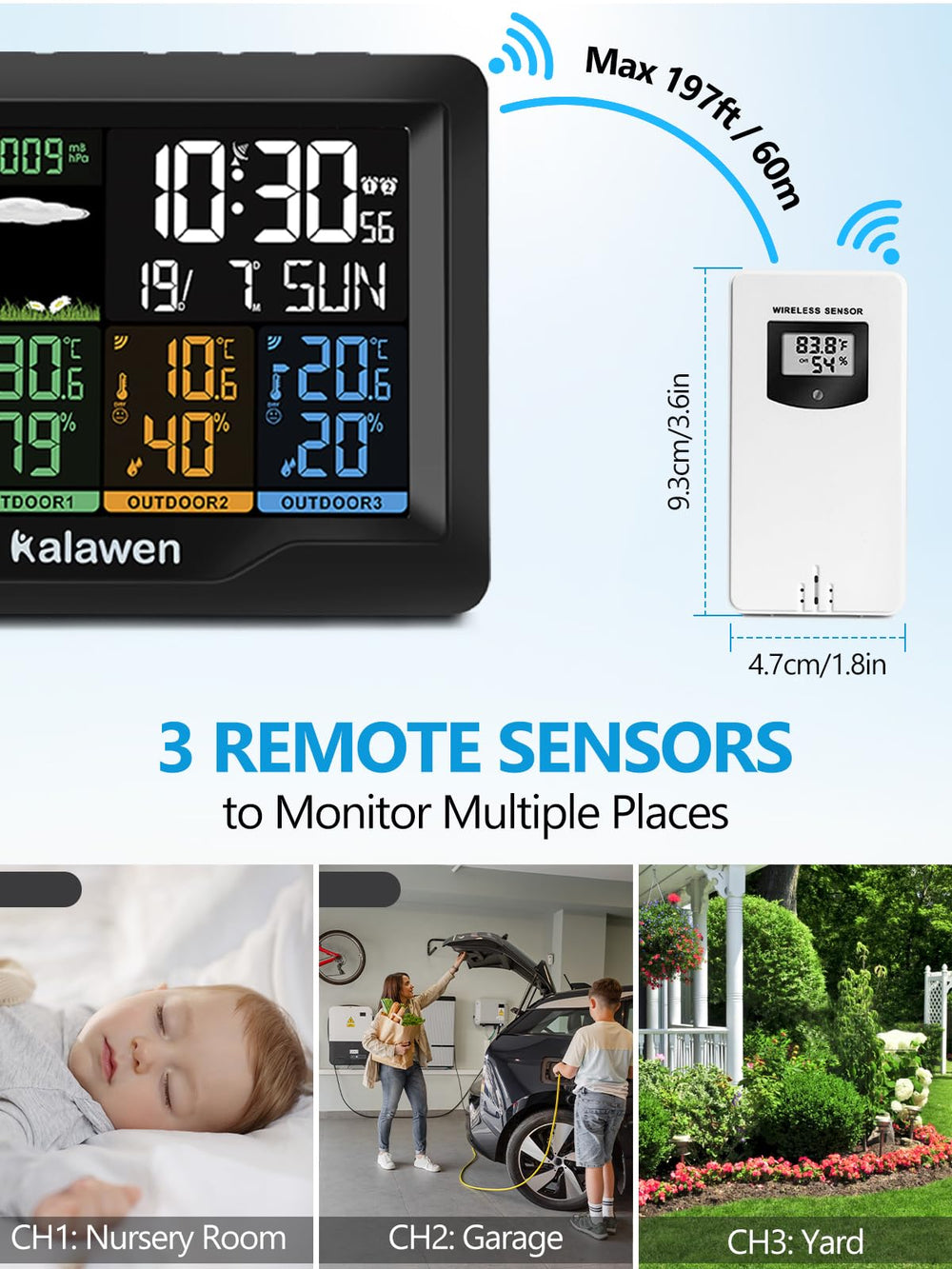 Kalawen Weather Station sensors for outdoor use