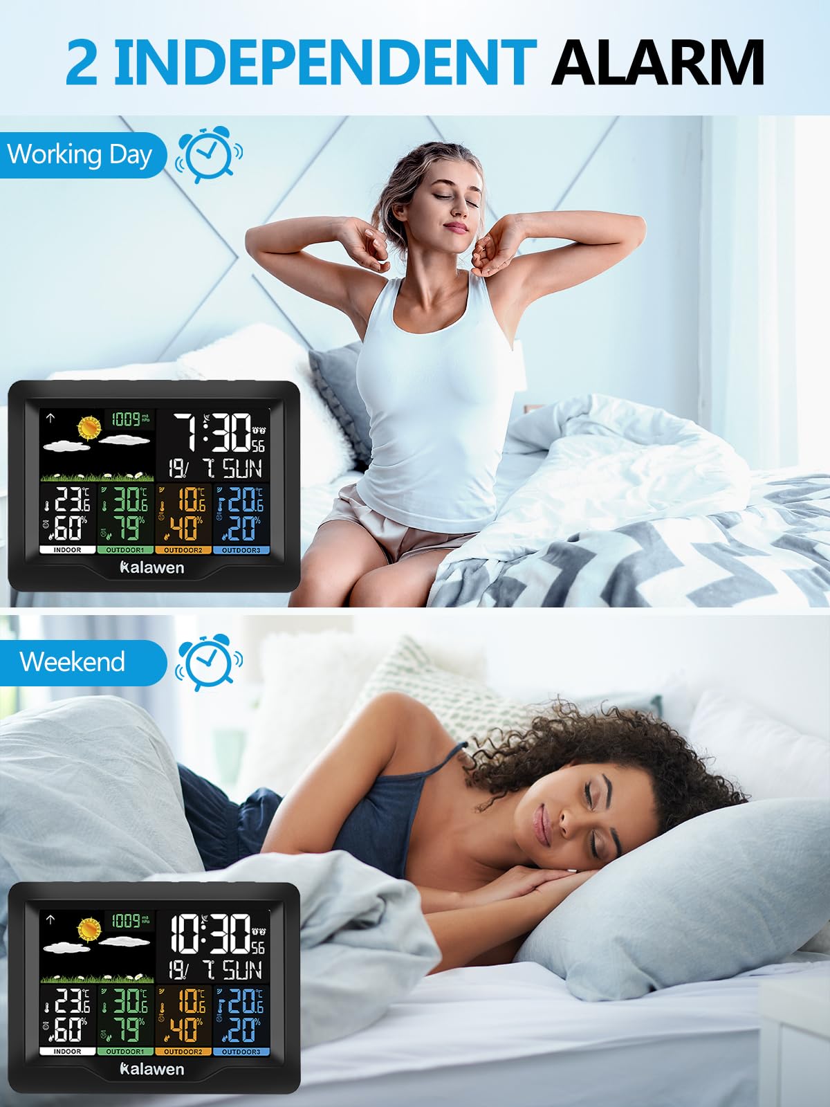 Kalawen Weather Station with USB charging port