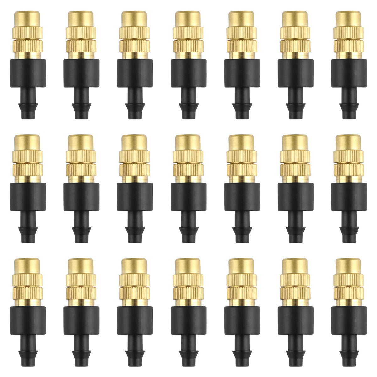 Kalolary 30PCS Adjustable Copper Misting Nozzles front view