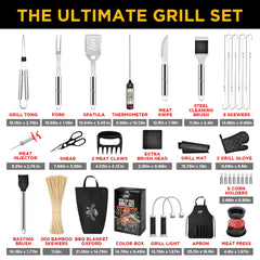 Kaluns grilling set with skewers and corn holders