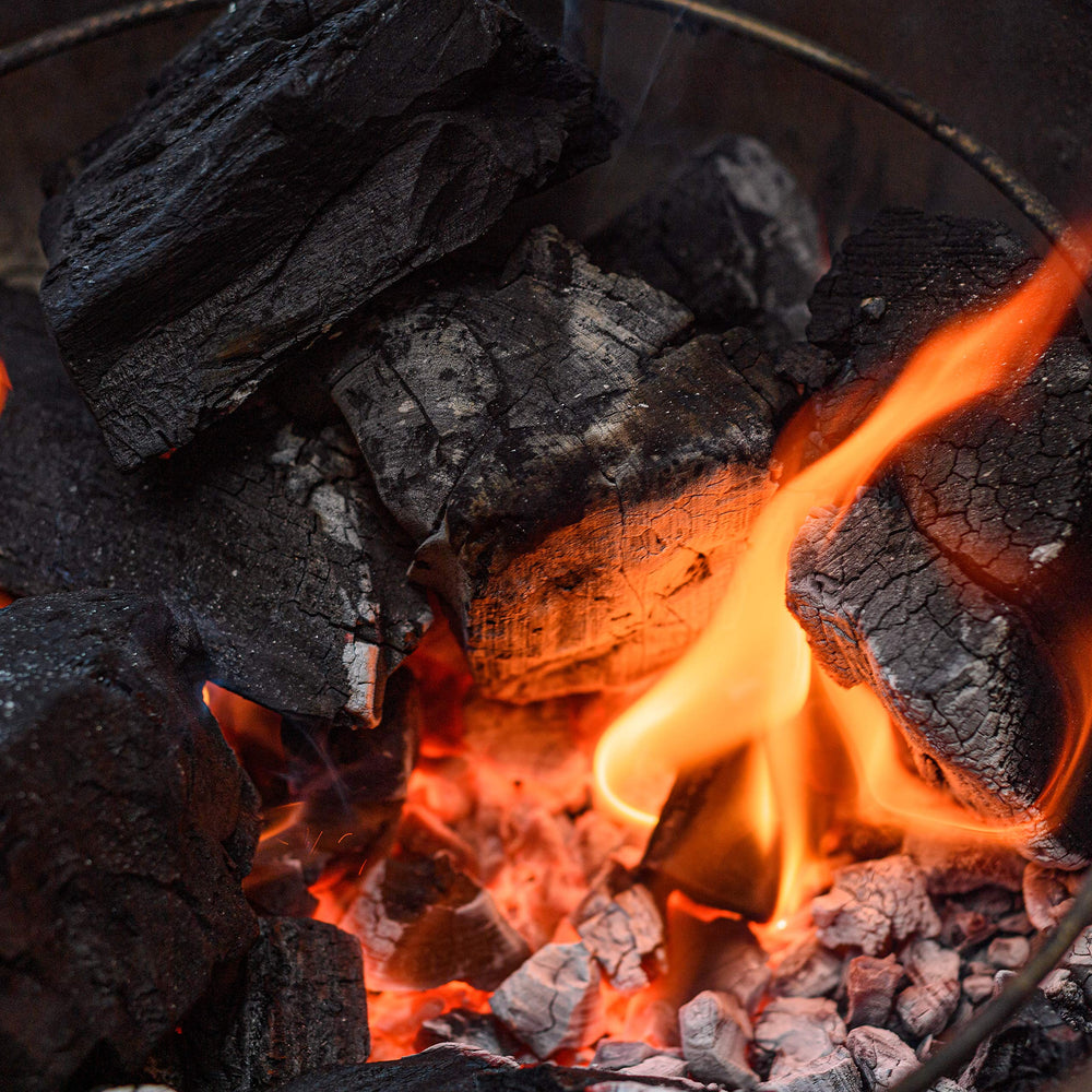 Kamado Joe Fire Starters lighting in a grill