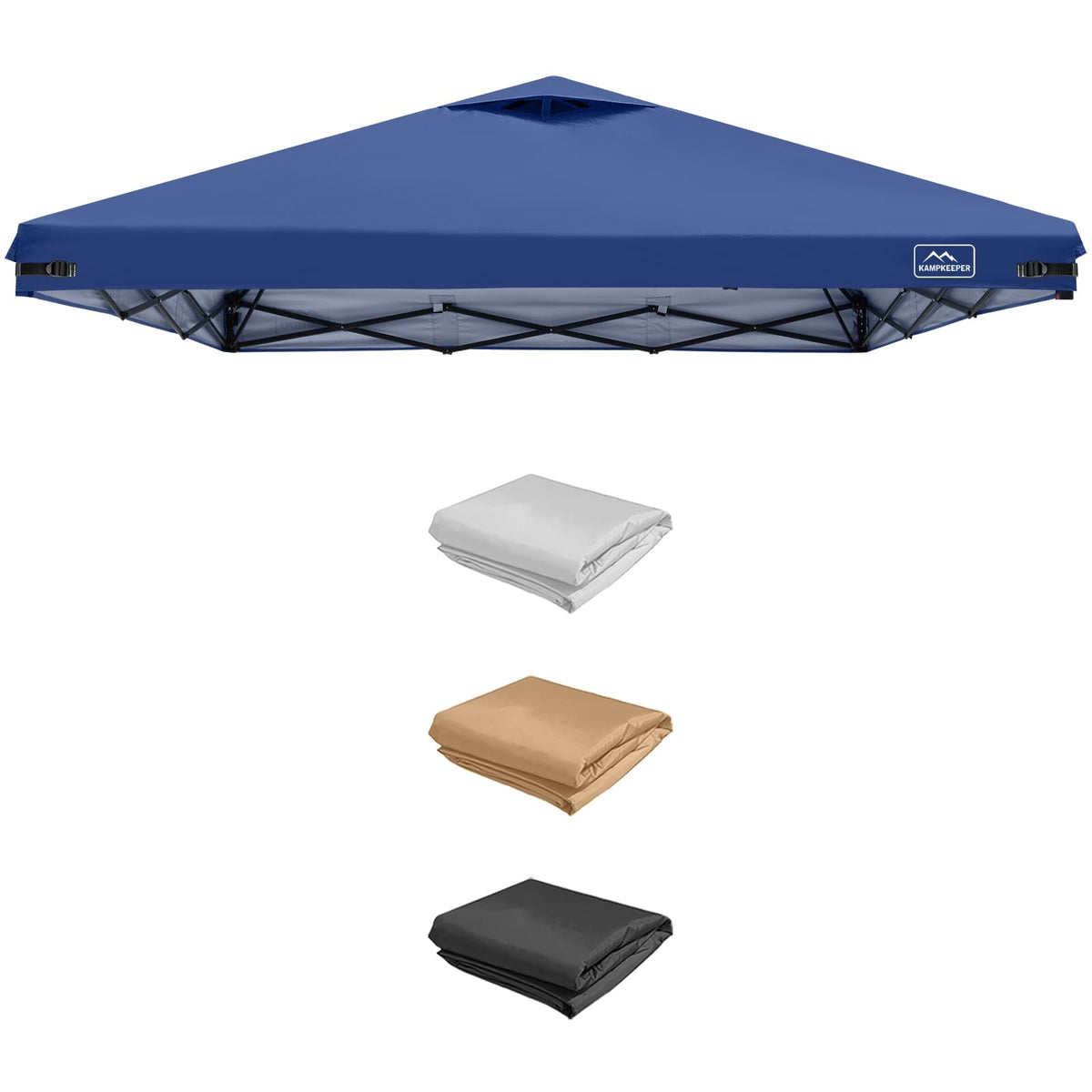 KAMPKEEPER 12x12 navy blue canopy tent cover front view