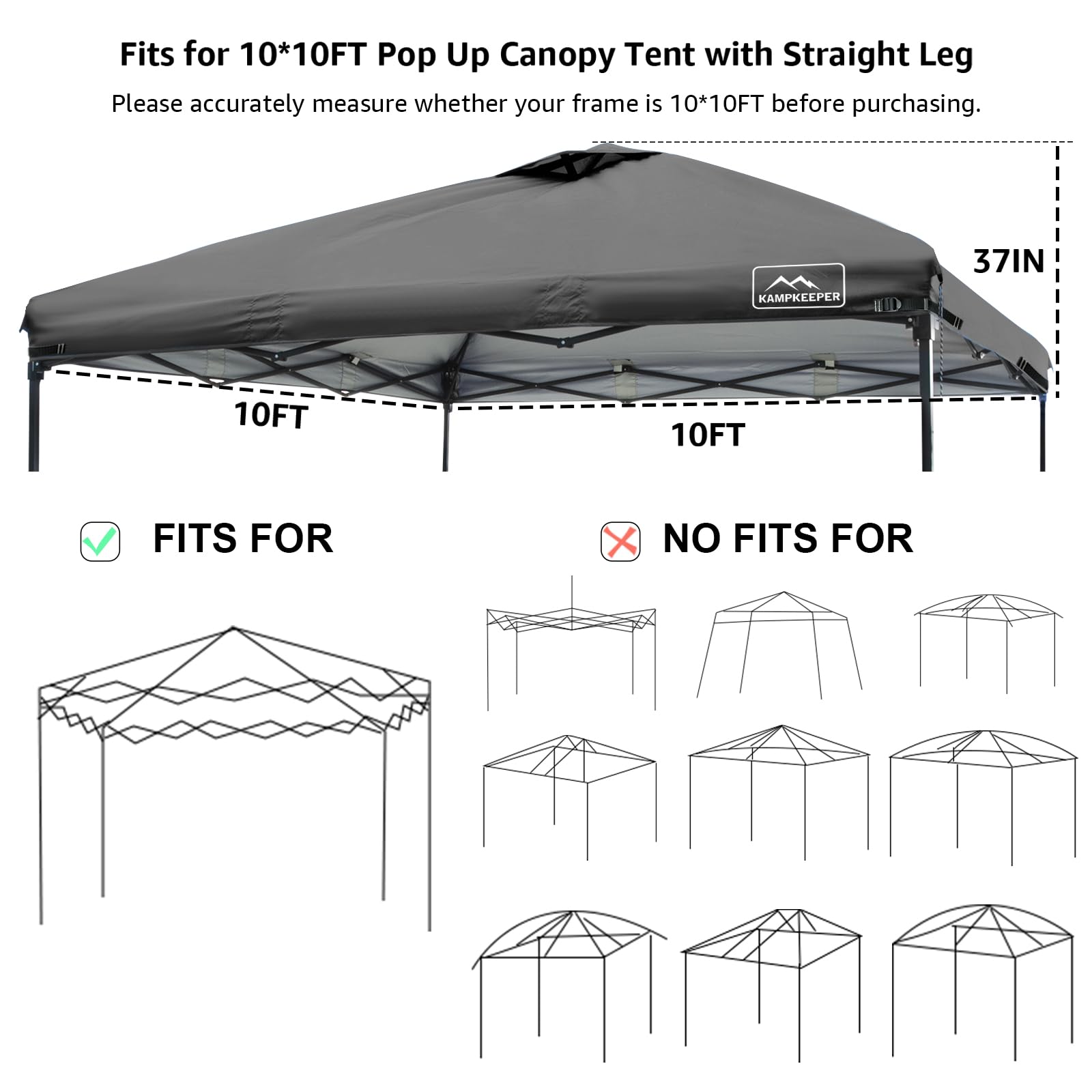 KAMPKEEPER replacement canopy on outdoor frame
