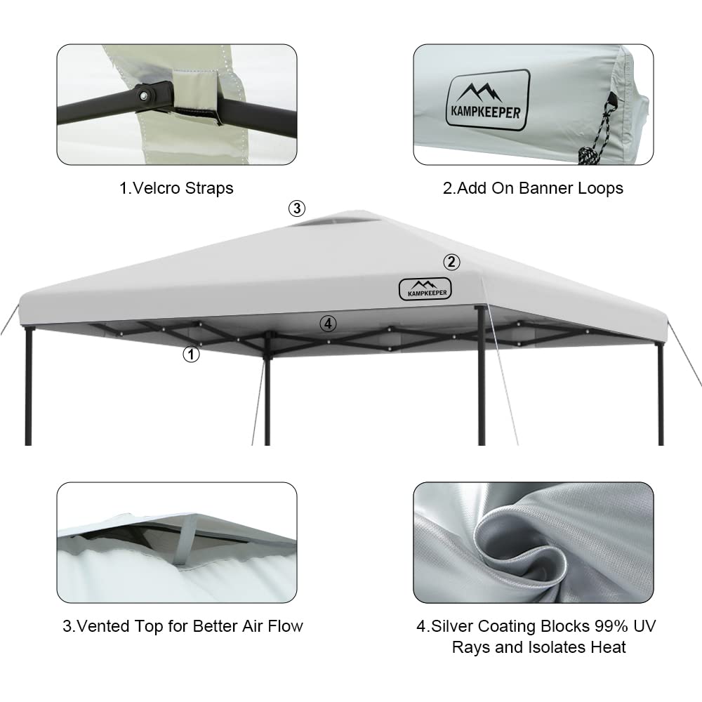 KAMPKEEPER replacement canopy tent cover on a sunny day