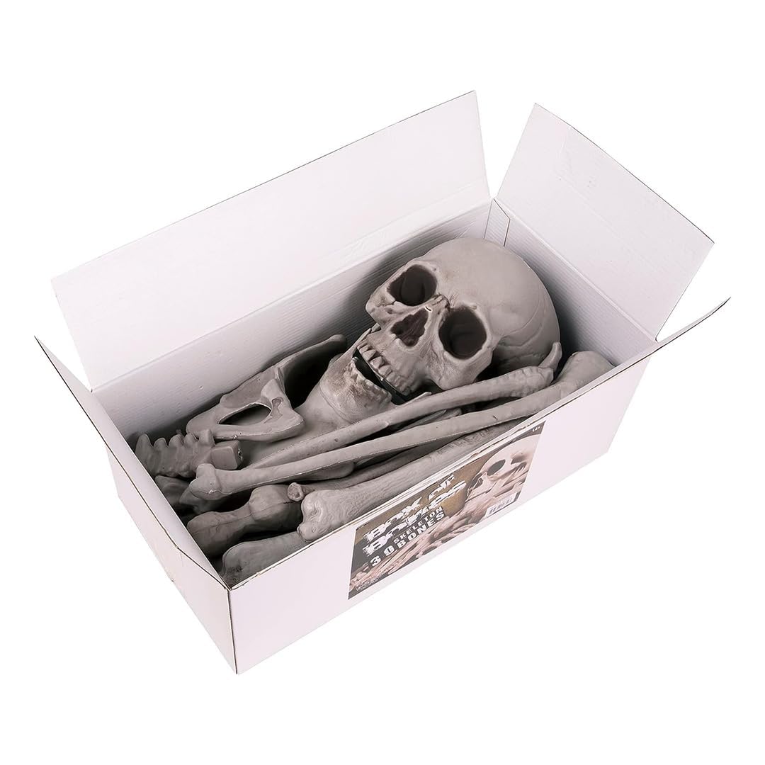 Kangaroo Halloween skeleton hands and skulls displayed