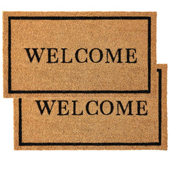 KANKUN Coco Coir Door Mat 17-inch x 30-inch front view