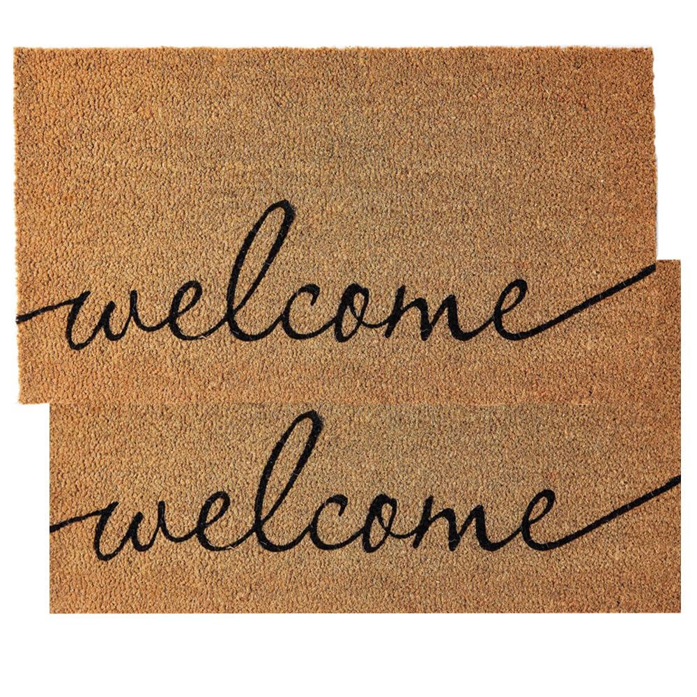 KANKUN Coco Coir Door Mat 17" x 30" front view