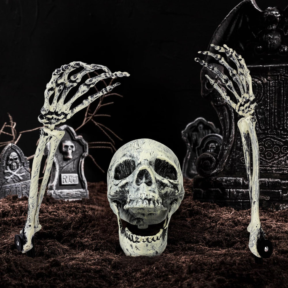 Kannove Halloween decorations displayed in a graveyard