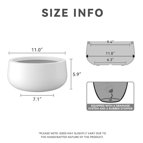 Kante 11-inch white concrete planter close-up of texture