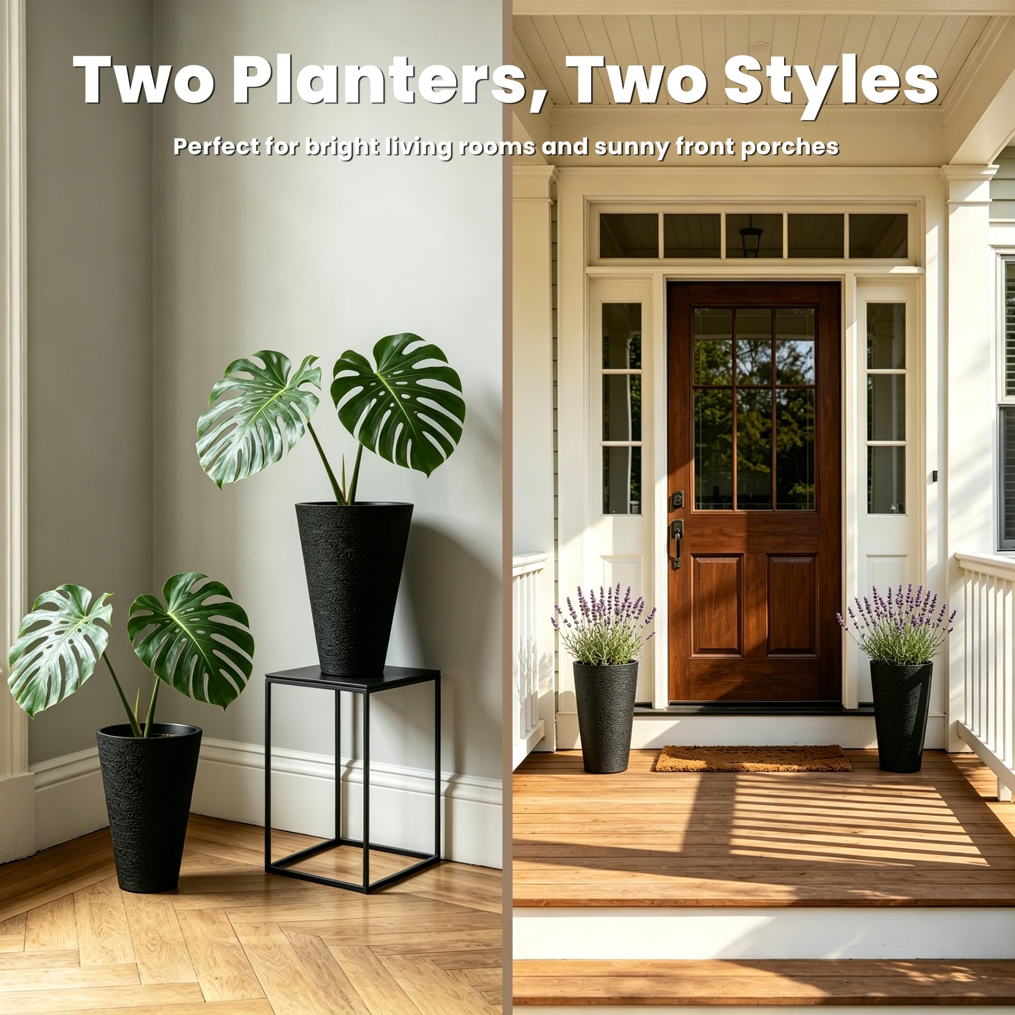 Kante Planters showcasing drainage holes and reservoir