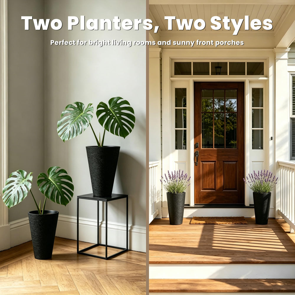 Kante Planters showcasing drainage holes and reservoir