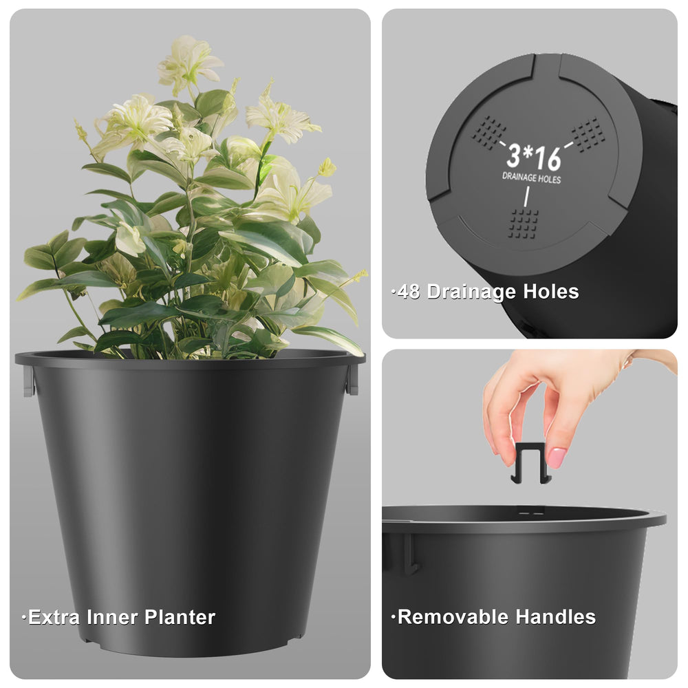 Kante Planters showing space-saving design