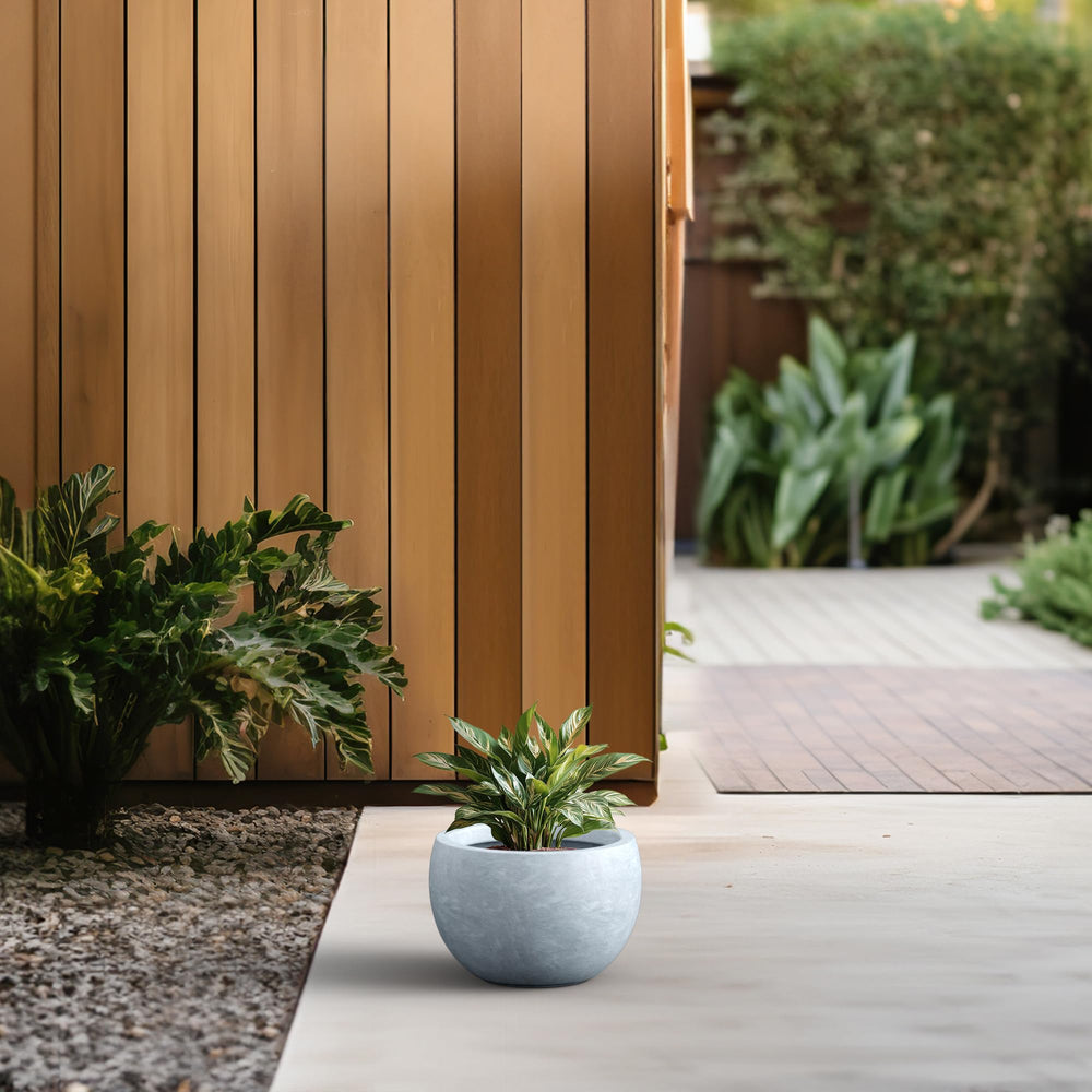 Kante Round Bowl Concrete Planter close-up of texture
