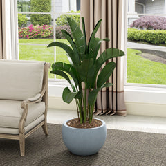 Kante Round Bowl Concrete Planter side view with visible pores