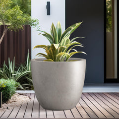 Kante Weathered Concrete Planter filled with succulents