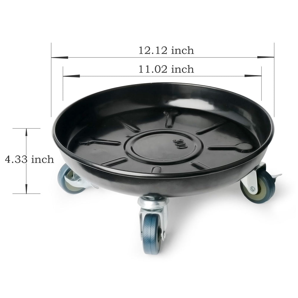 Kaoolaa plant caddy showing rubber wheels and lockable casters