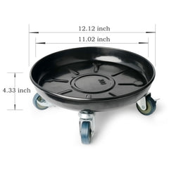 Kaoolaa plant caddy showing rubber wheels and lockable casters