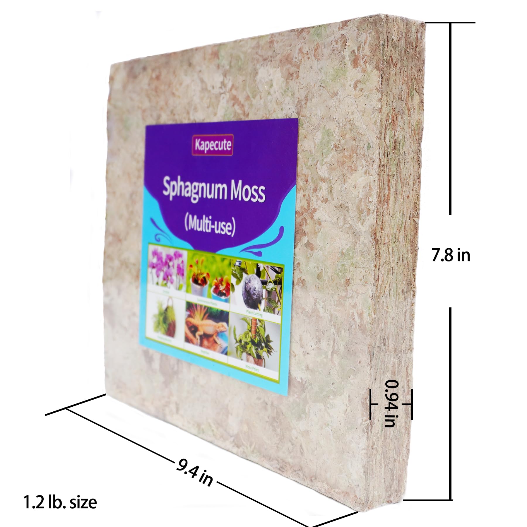 Kapecute Sphagnum Moss packaging details
