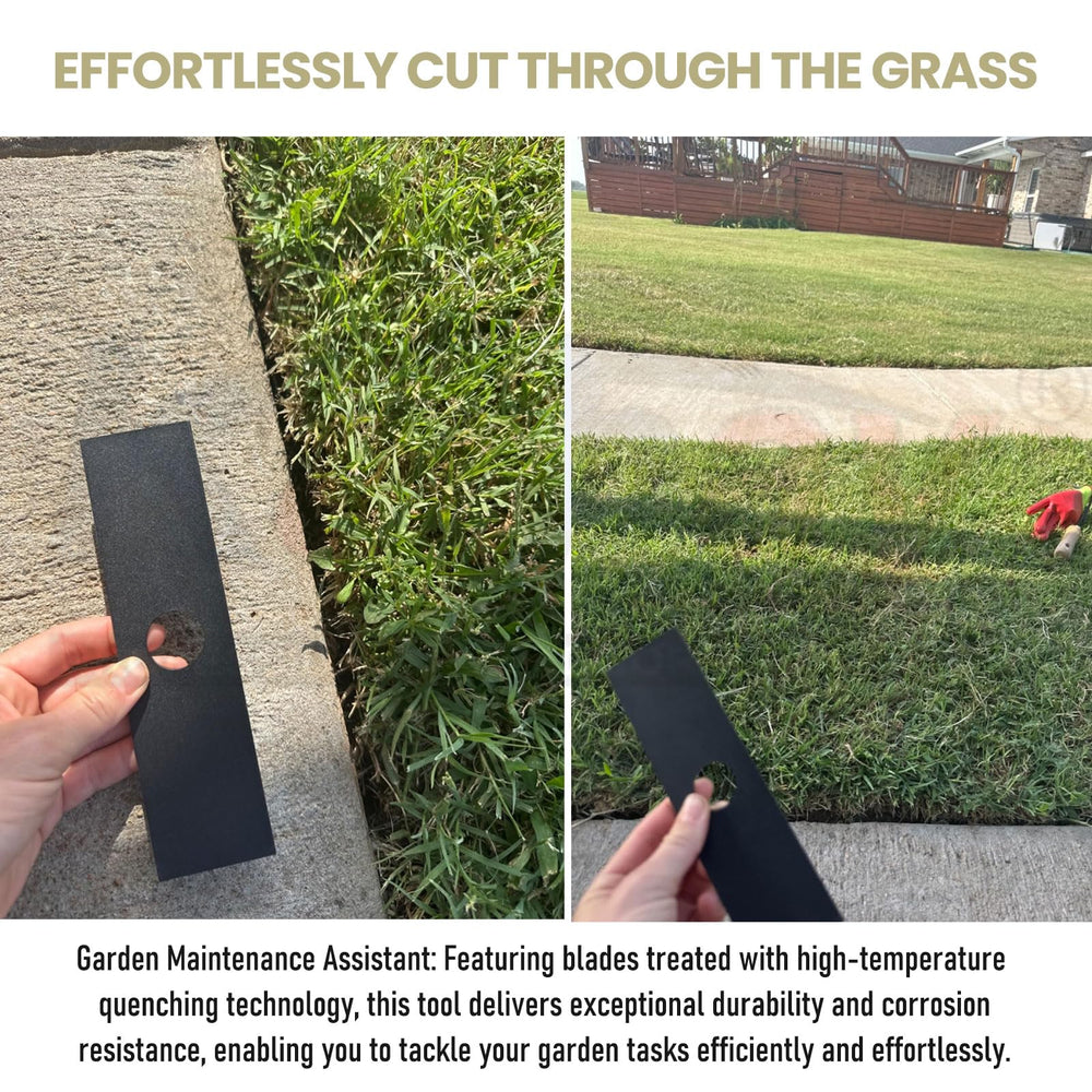 Karbay 5 Pack Edger Blades in outdoor setting