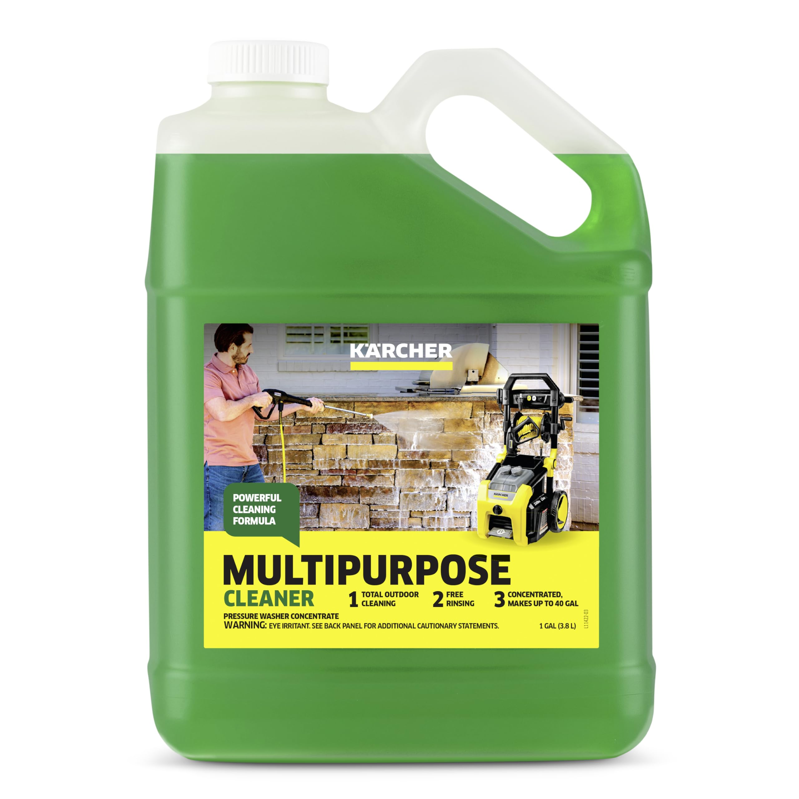 KÄRCHER Multi-Purpose Pressure Washer Detergent front view, Green, 128 Fl Oz