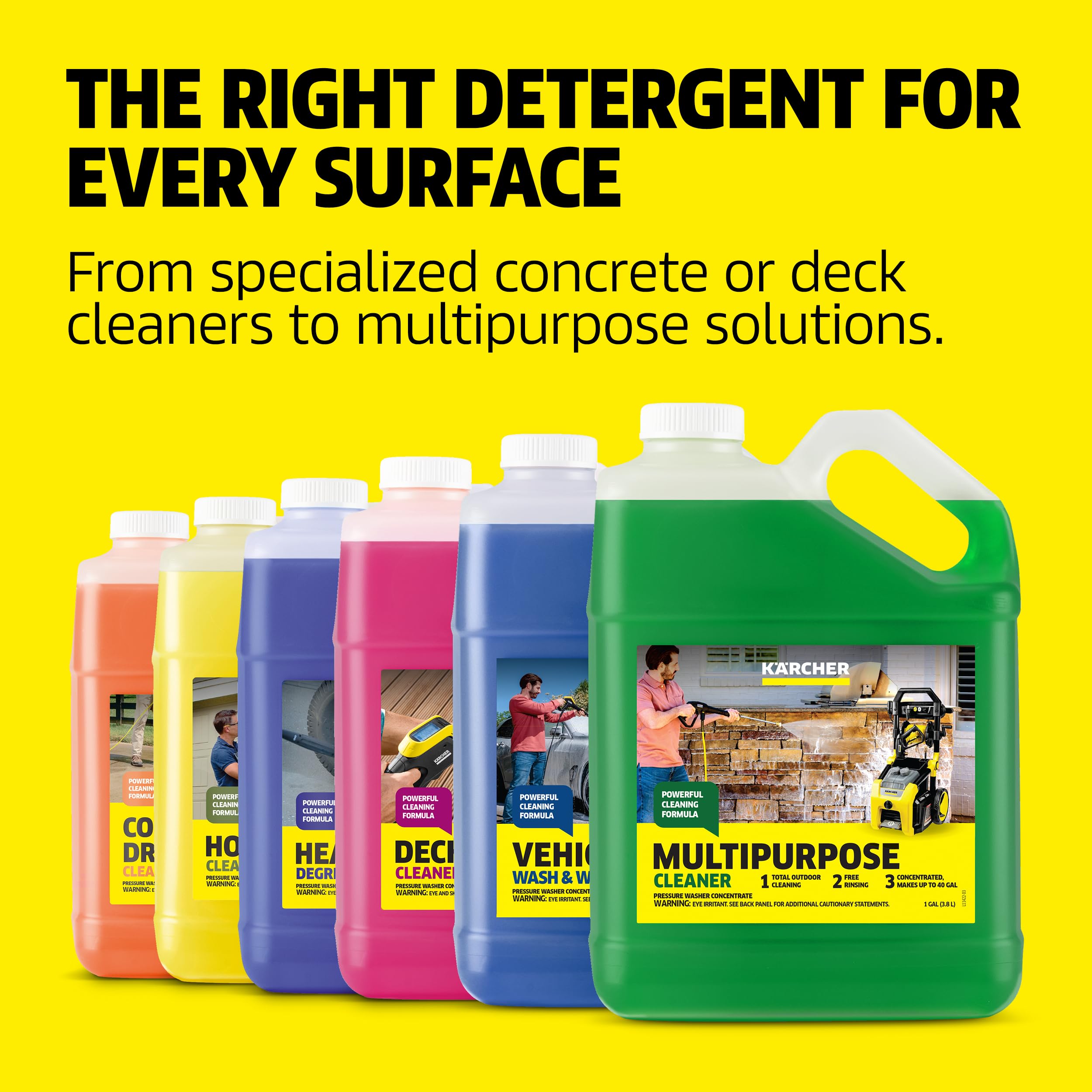 KÄRCHER Multi-Purpose Pressure Washer Detergent with car cleaning setup