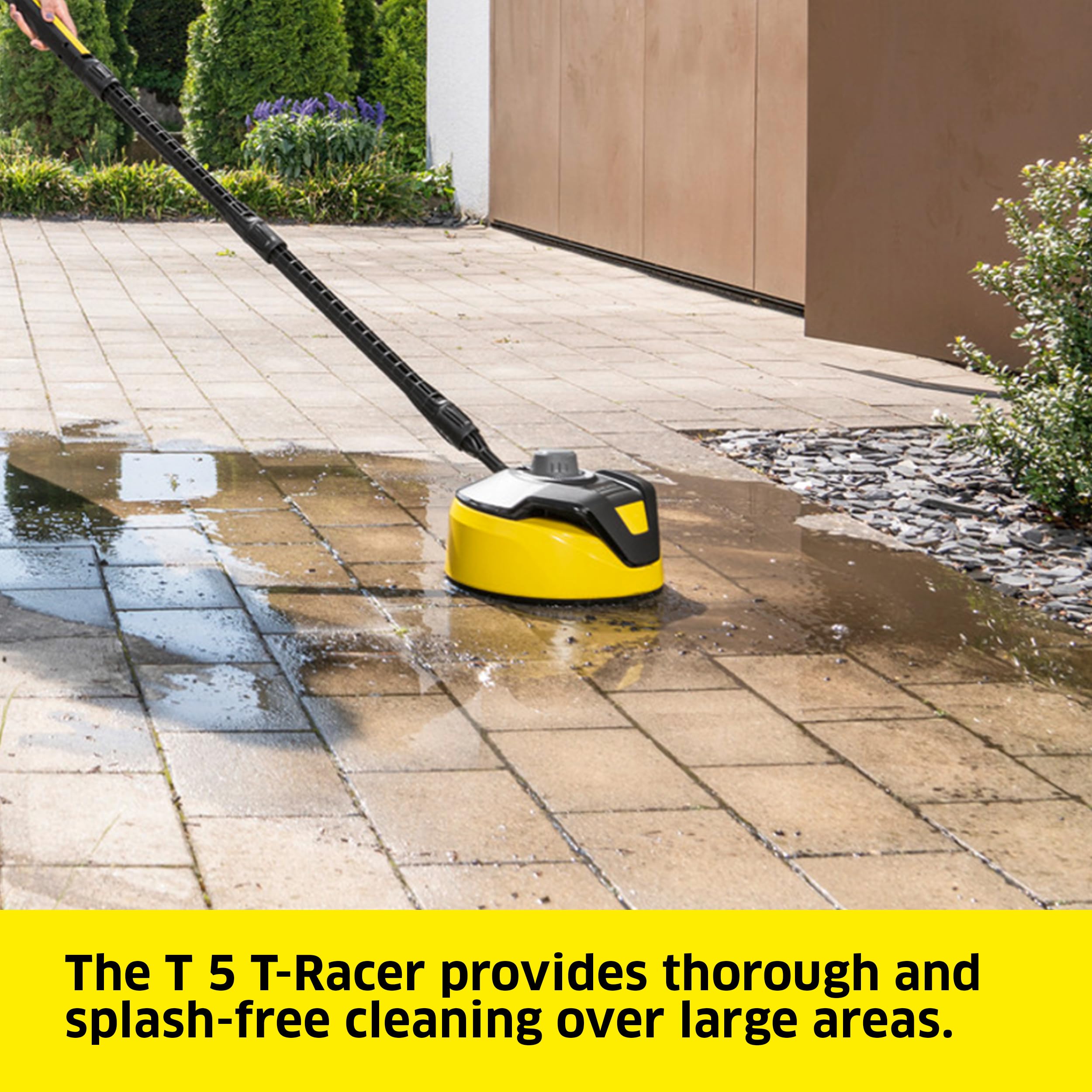 Kärcher T 5 T-Racer in use on a concrete driveway