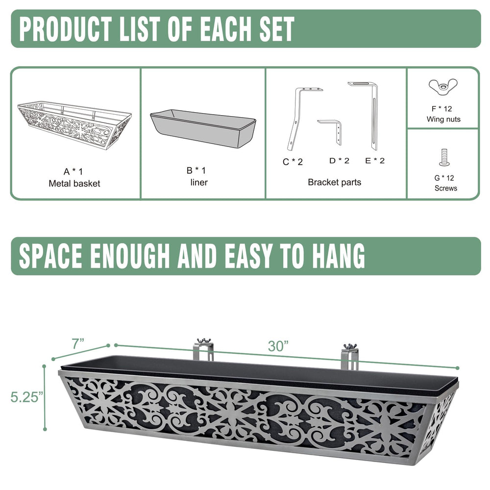 Karlliu 30 Inch Window Box Planter installation manual