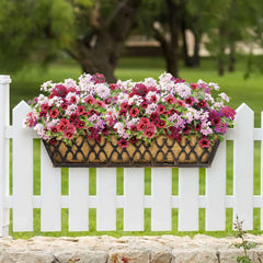 Karlliu window box planter hanging on a balcony