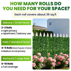 KASZOO artificial ivy privacy fence with zip ties included