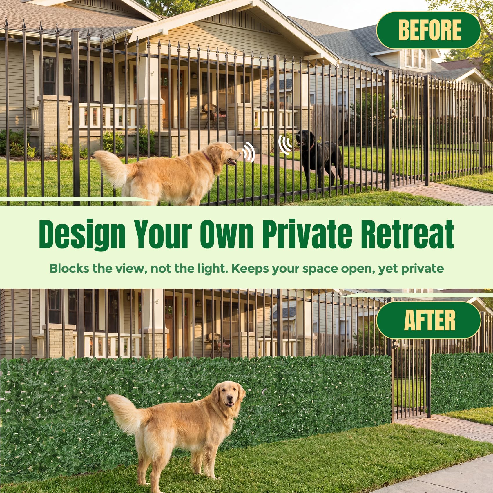 KASZOO Ivy privacy screen with mini ivy panels