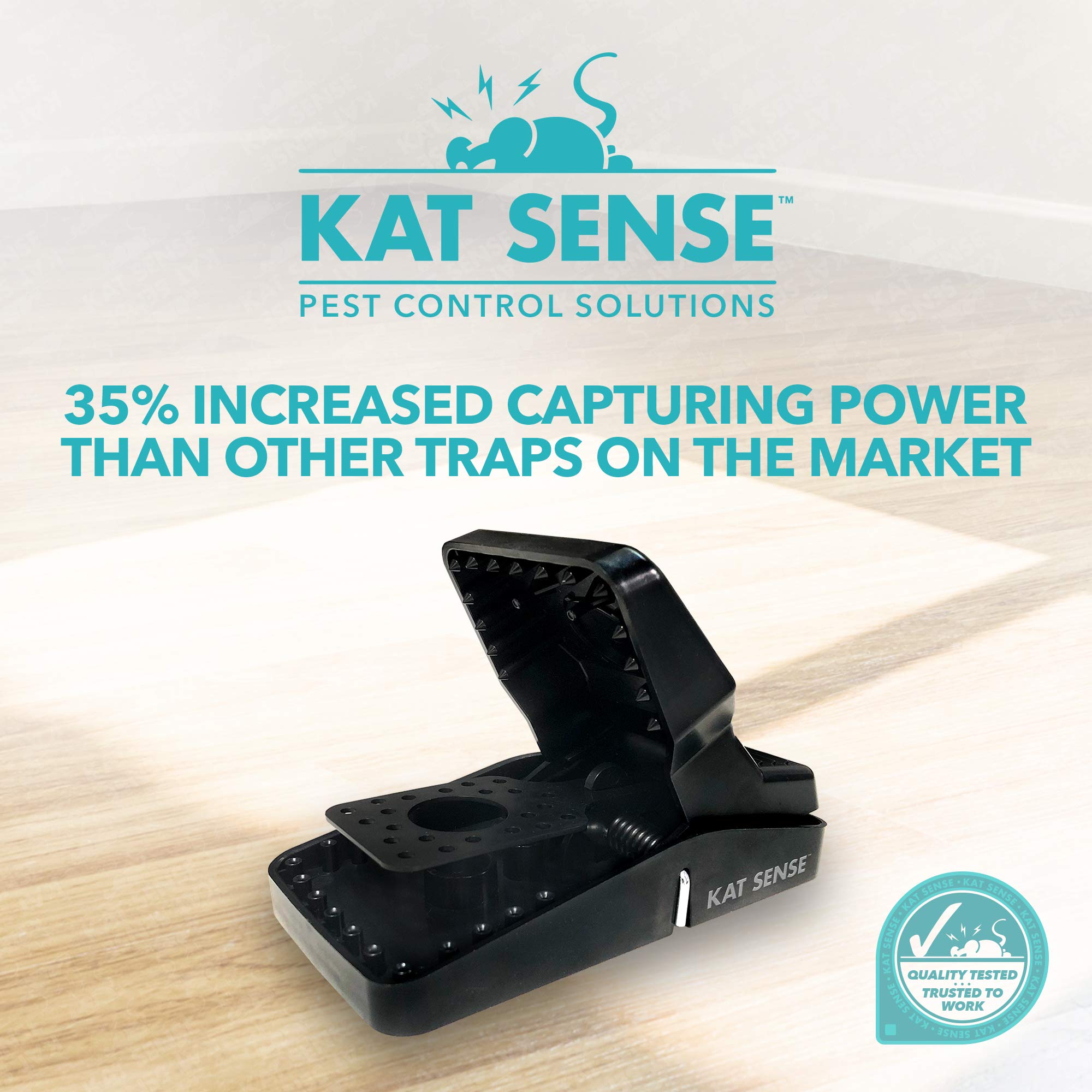 Kat Sense Rat Trap in use catching a mouse