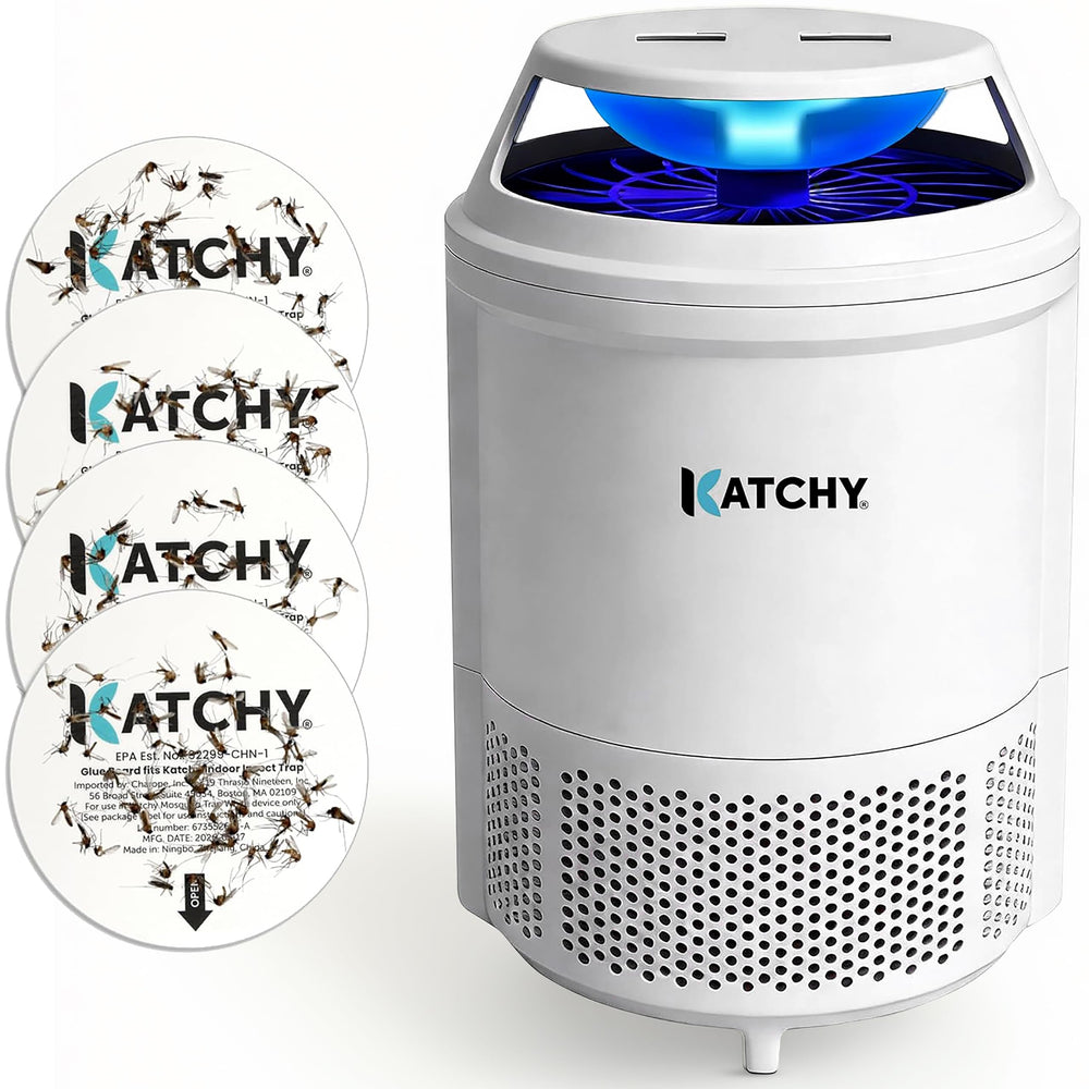 KATCHY Indoor Flying Insect Trap front view in white